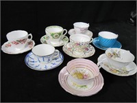 8 ASSORTED CUPS & SAUCERS