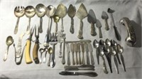 Serving Utensil Collection: spoons ,butter knives,