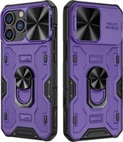 Purple Iphone 14 Pro Max Ring Kickstand Case