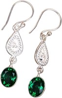 Trendy 2.00ct Emerald Drop & Dangle Earrings