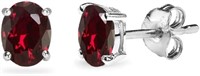 Classic Oval .30ct Ruby Solitaire Stud Earrings