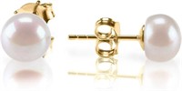 14k Gold-pl. 6.5mm Freshwater Pearl Stud Earrings