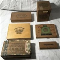 Vintage Wooden Cigar boxes (6)