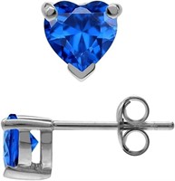 Classic Heart 1.00ct Sapphire Earrings
