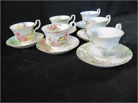 6 ROYAL ALBERT CUPS & SAUCERS