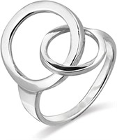Double Circles Contemporary Ring