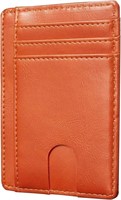 Leather Brown Slim Minimalist Men's Wallet