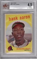1959 Topps #380 Hank Aaron Beckett Grade 4.5