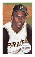 164 Topps Giants Roberto Clemente Card #11. Stain