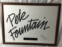 Autographed Pete Fountain Framed Poster with