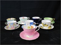 8 ASSORTED CUPS & SAUCERS
