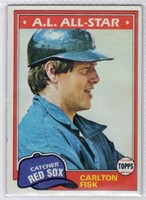 Carlton Fisk 1981 Topps Card number 480