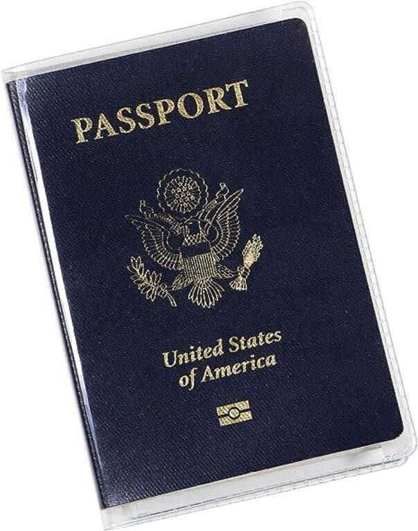 6pc Waterproof Clear Vinyl Passport Protector