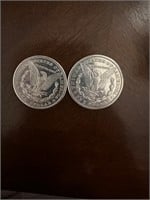 2 PL Morgan Silver Dollars