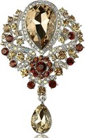 Elegant 2.00ct Brown Topaz Brooch Pin