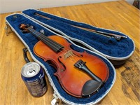 H. Karl Eggar Violin w/Bow & Case - Bent Bow