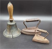 (2) Sad Irons and Bell