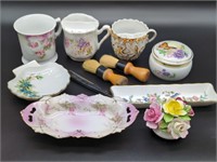 Mustache Cups & Assorted China