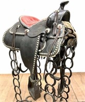 Vintage Hess & Hopkins Rockford Leather Saddle