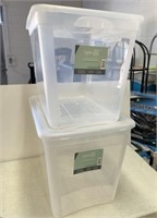 2 New 72L Clear Storage Containers