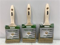 3 New BMR 4" Stain Brushes