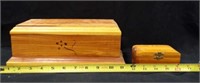 (2) Wooden Jewelry Boxes various  size