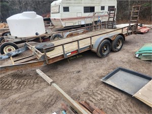 16' Tandem axle skidsteer trailer