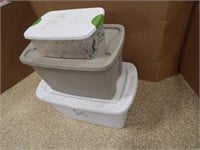 (3) Storage Containers with Lids