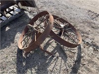 (2) 32" Steel Wheels with Hubs