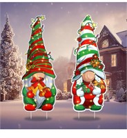 2 Pcs Gnome Lighted Large Christmas Yard Signs