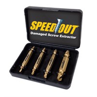 Speed Out Titanium Damaged Screw Extractor Kit, 4