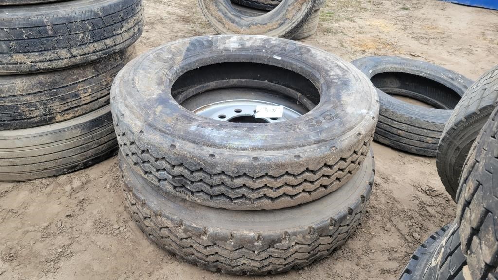 (2) 24.5 Tires and 1 Rim