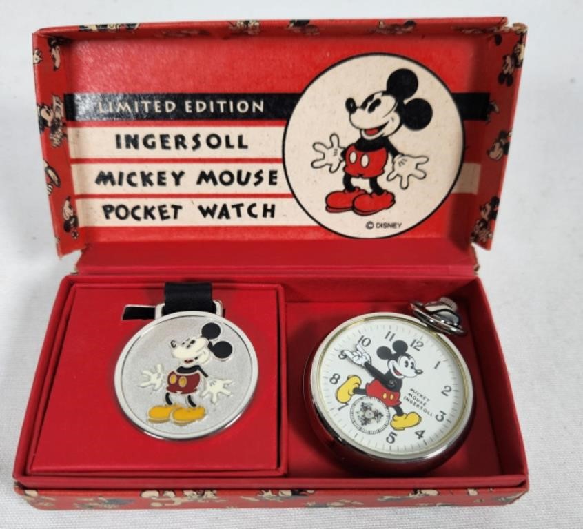 Disney LE Mickey Mouse Ingersoll Pocket Watch