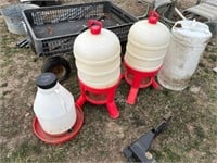 (3) Chicken Waterers, Barrel