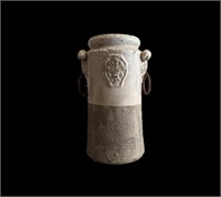 Stone Vase with Iron Rings