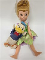 Walt Disney Productions 12" Tinkerbell & Donald