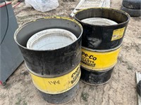 2 metal & 2 plastic barrels