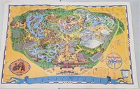 1972 Disneyland Foldout Map 30" x 45"