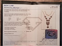 Beautiful Ruby & Diamond Necklace w/10k Gold Chain