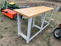 6'x25" butcher block table