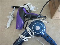 BLOW DRYERS, CURLING IRONS, CURLING BRUSH