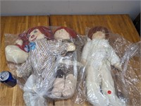 3 VTG Hand-made Dolls