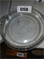 50TH ANNIVERSAY FIRE KING GLASS PIE PLATE & OTHER