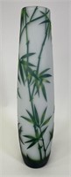 16" After Galle Cameo Bamboo Vase