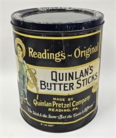 Quinlan's Pretzel Butter Sticks 6lb Glass Lid Tin