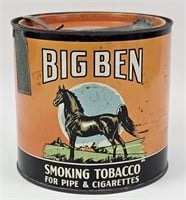 Vintage Big Ben Smoking Tobacco Litho Tin