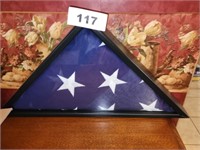 FOLDED AMERICAN FLAG W/ CASE