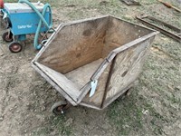 Wooden feed cart