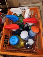 BASKET OF CLEANING SUPPLIES