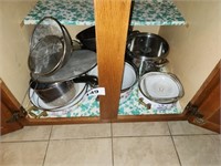 LOT OF POTS & PANS IN CABINET